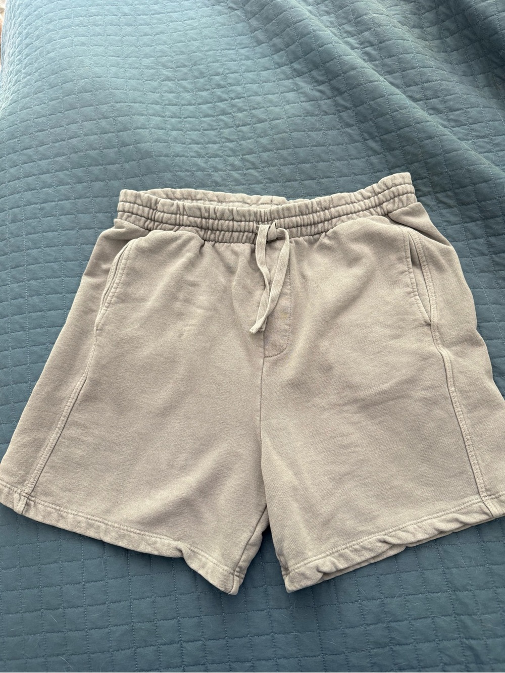 Zara Light Gray Men's Drawstring Shorts
